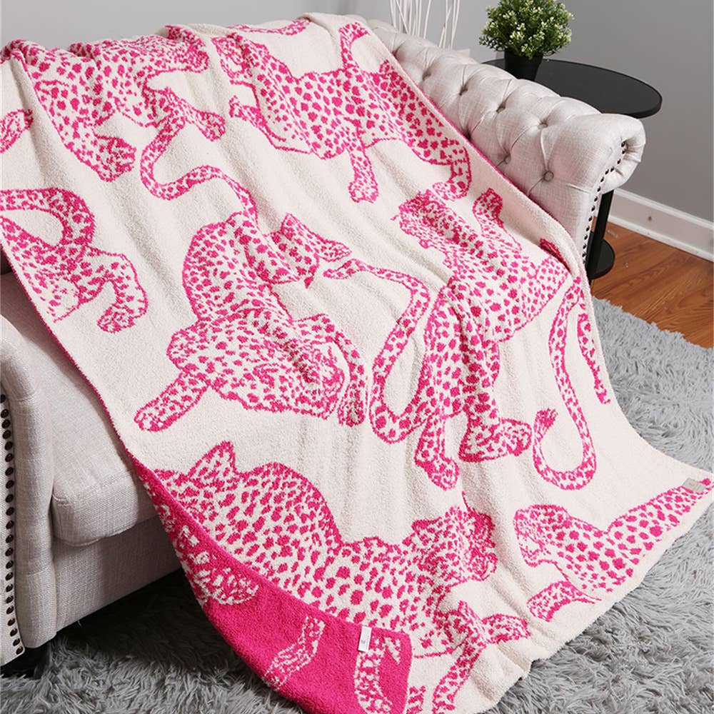 Cheetah Reversible Throw Blanket