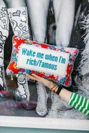 Rich And Famous Needlepoint Pillow