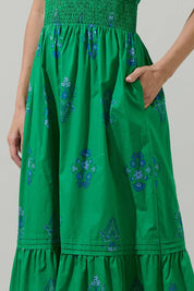 Halina Floral Belraj Poplin Maxi Dress