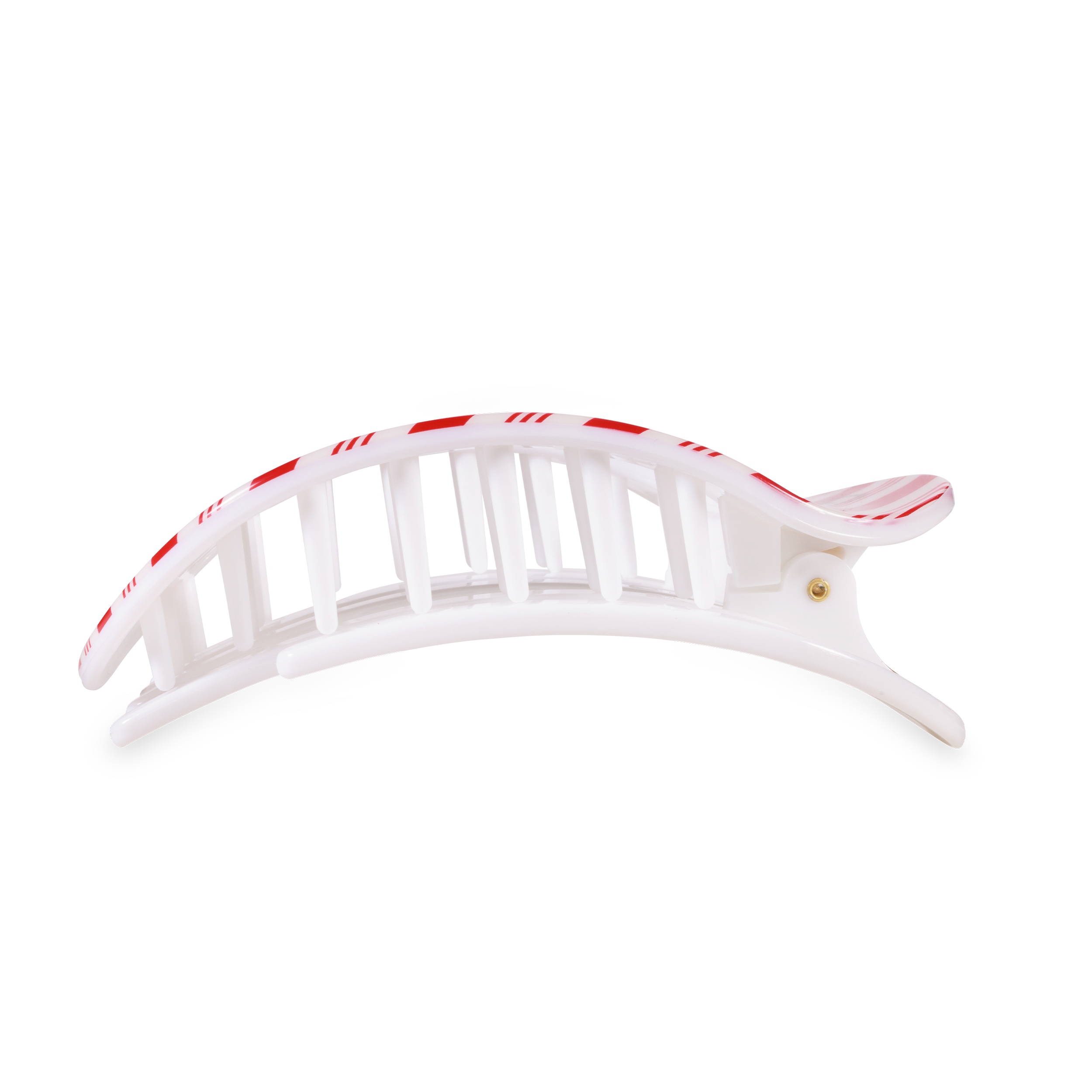 Candy Cane Large Round Flat Clip