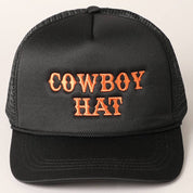 Cowboy Embroidery Trucker Hat