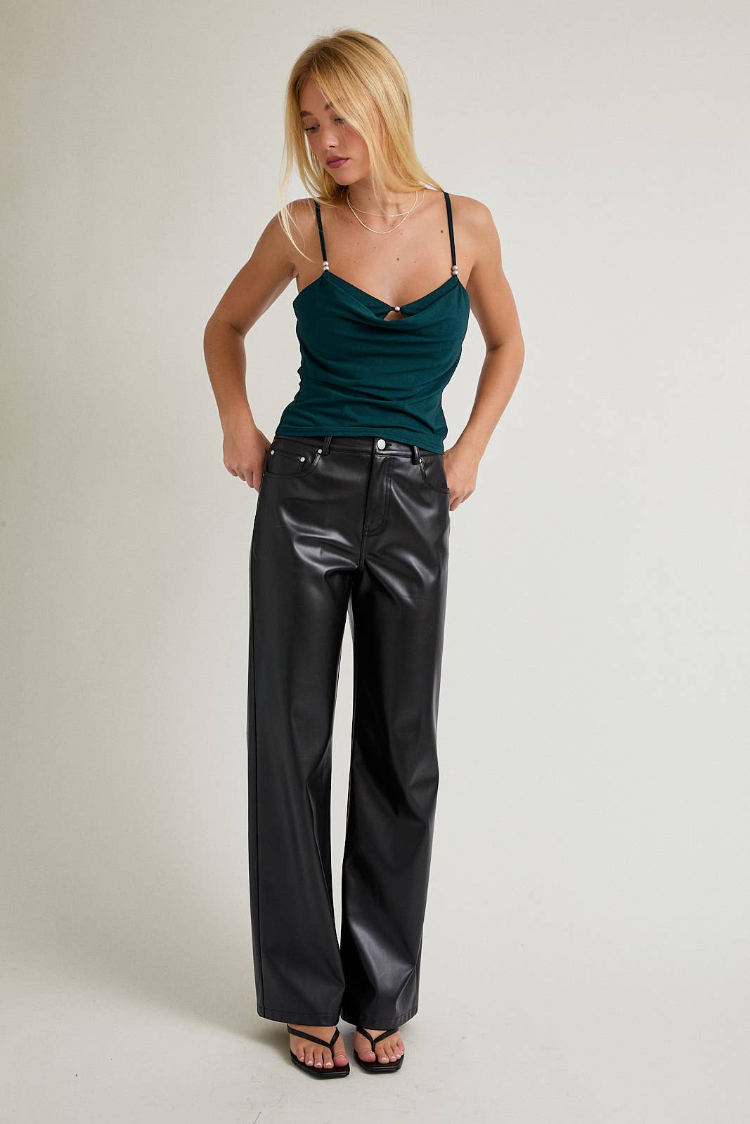 Green Layered Bra Tank Top