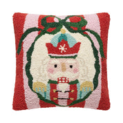 Red Holiday Frames Nutcracker Hook Pillow