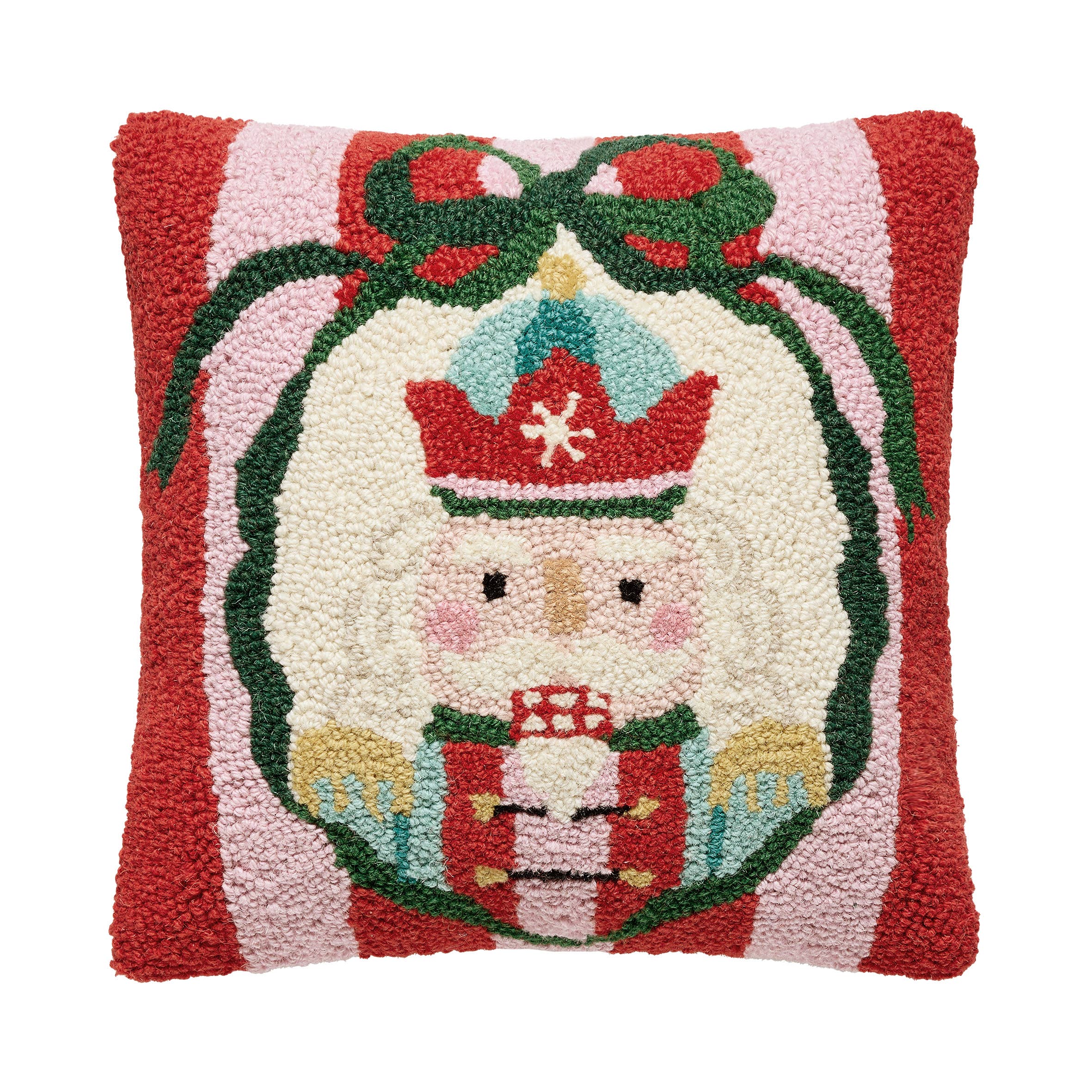 Red Holiday Frames Nutcracker Hook Pillow