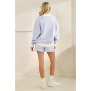 Blue Striped Mockneck