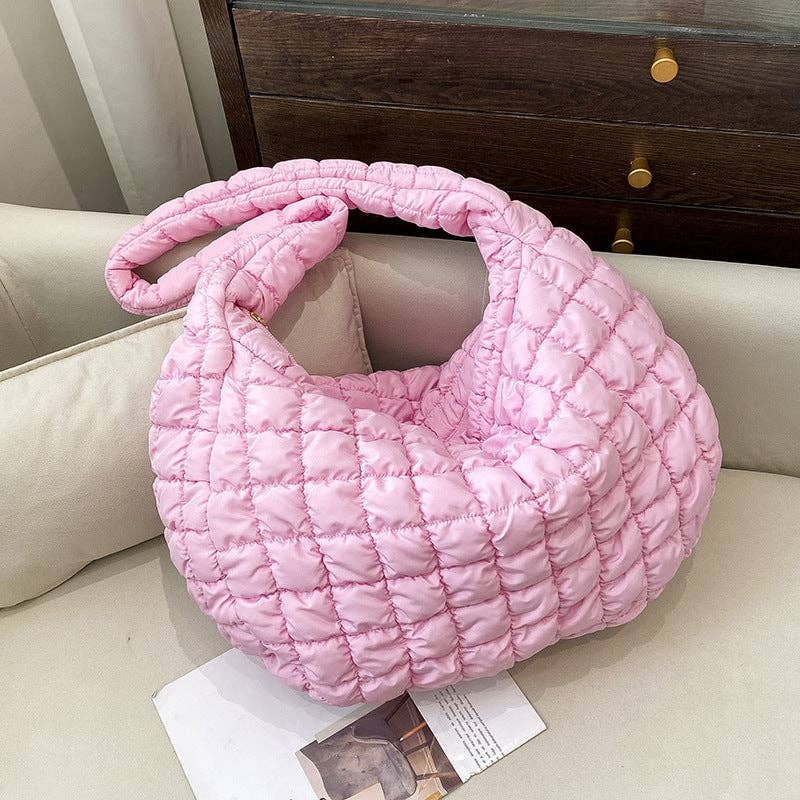 Pink Puffer Cloud Slouch Bag