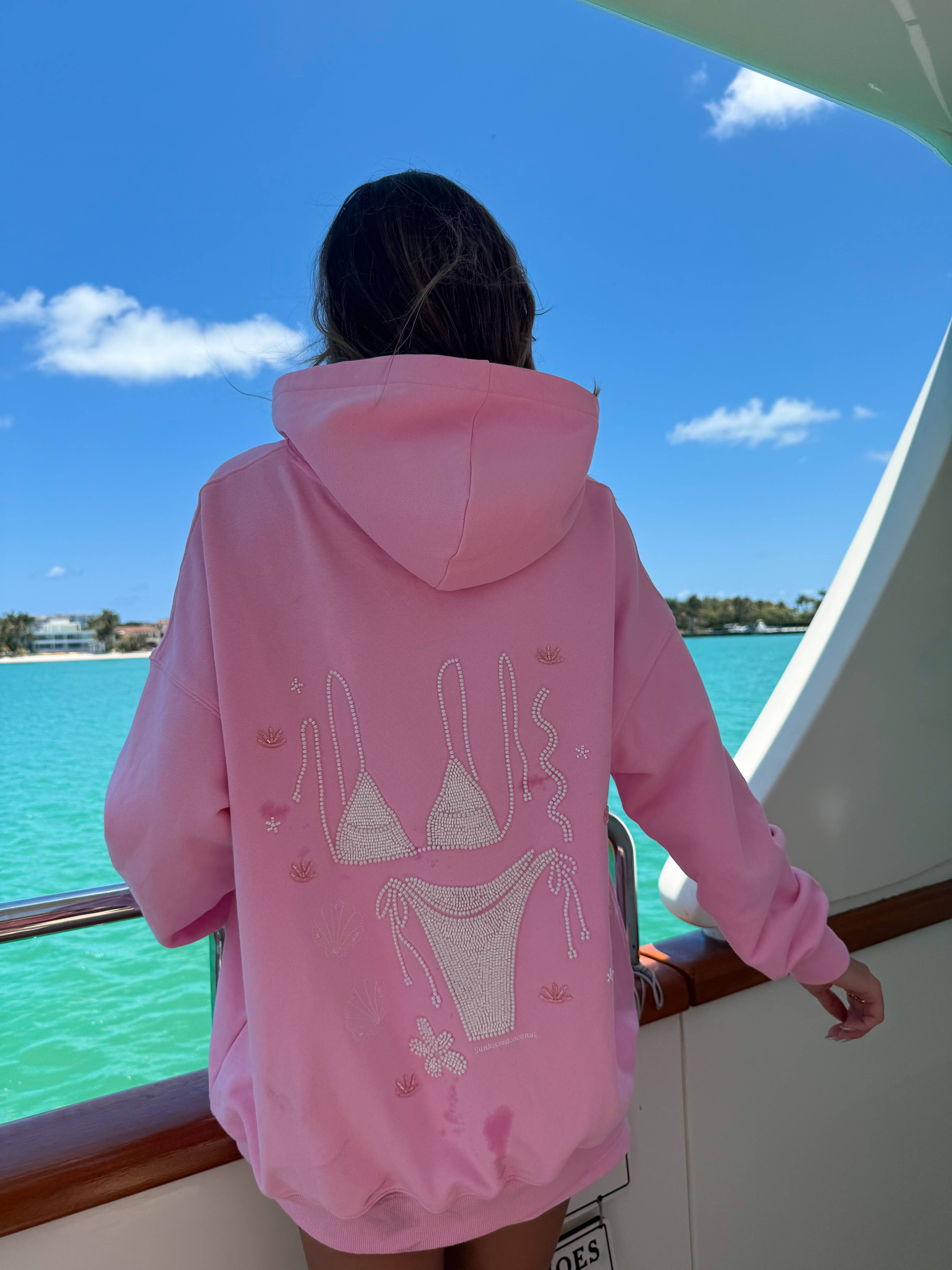 Pink Bikini Beaded Hoodie