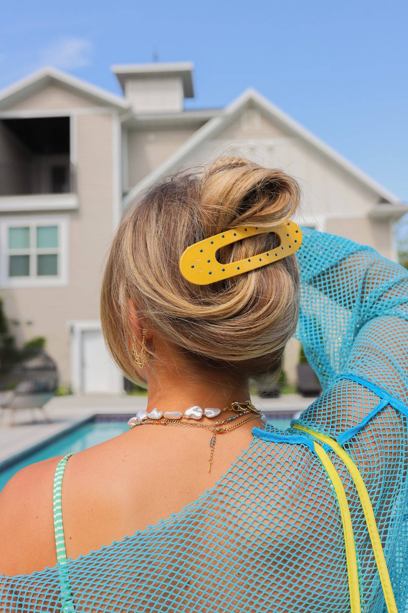 Polka Dot Oversized Lay Down Claw