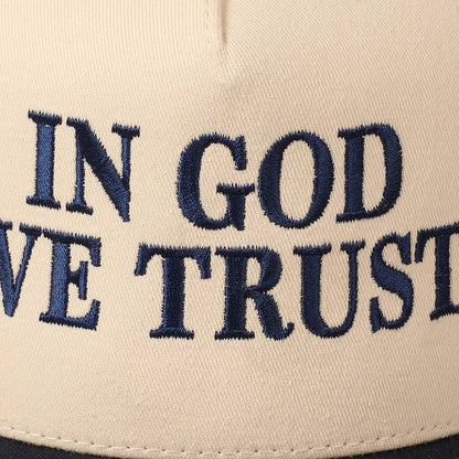 In God We Trust Embroidered Two-Tone Canvas Cap