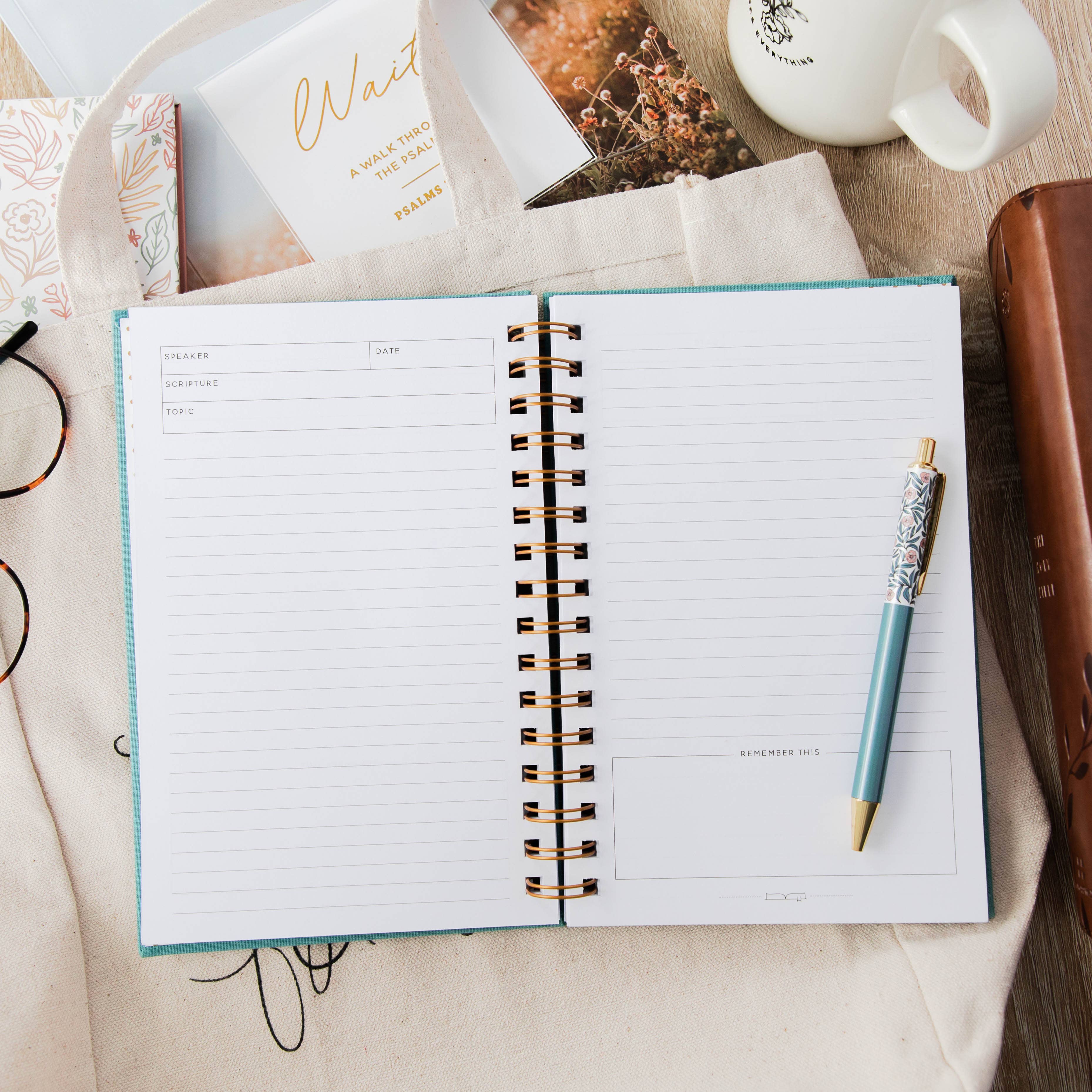 Teal Sermon Notes Journal