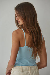 Blue V-Neck Cami Top