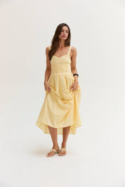 Yellow Valerie Fit And Flare Dress