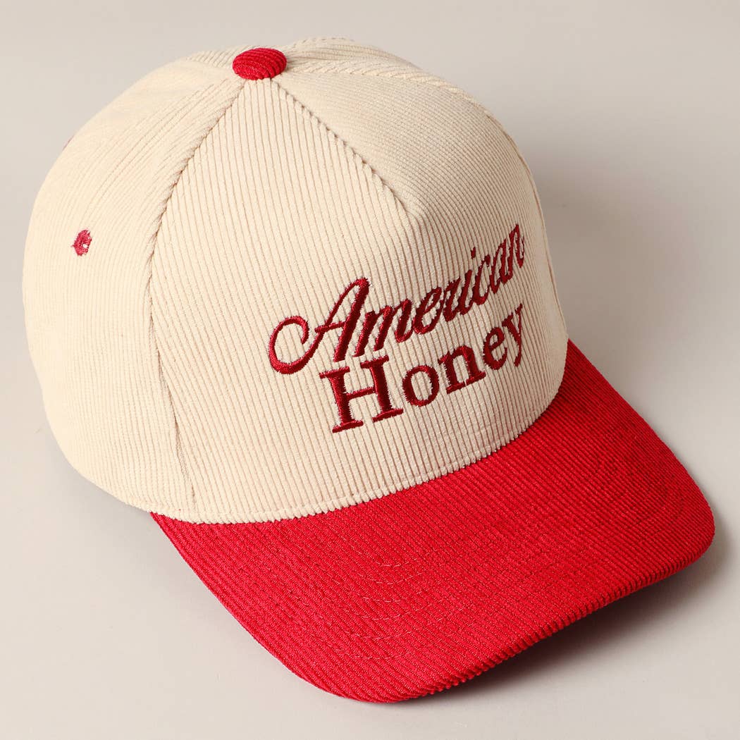 American Honey Corduroy Trucker Baseball Cap