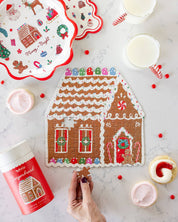 Gingerbread House Shaped Jigsaw Puzzle 87pc