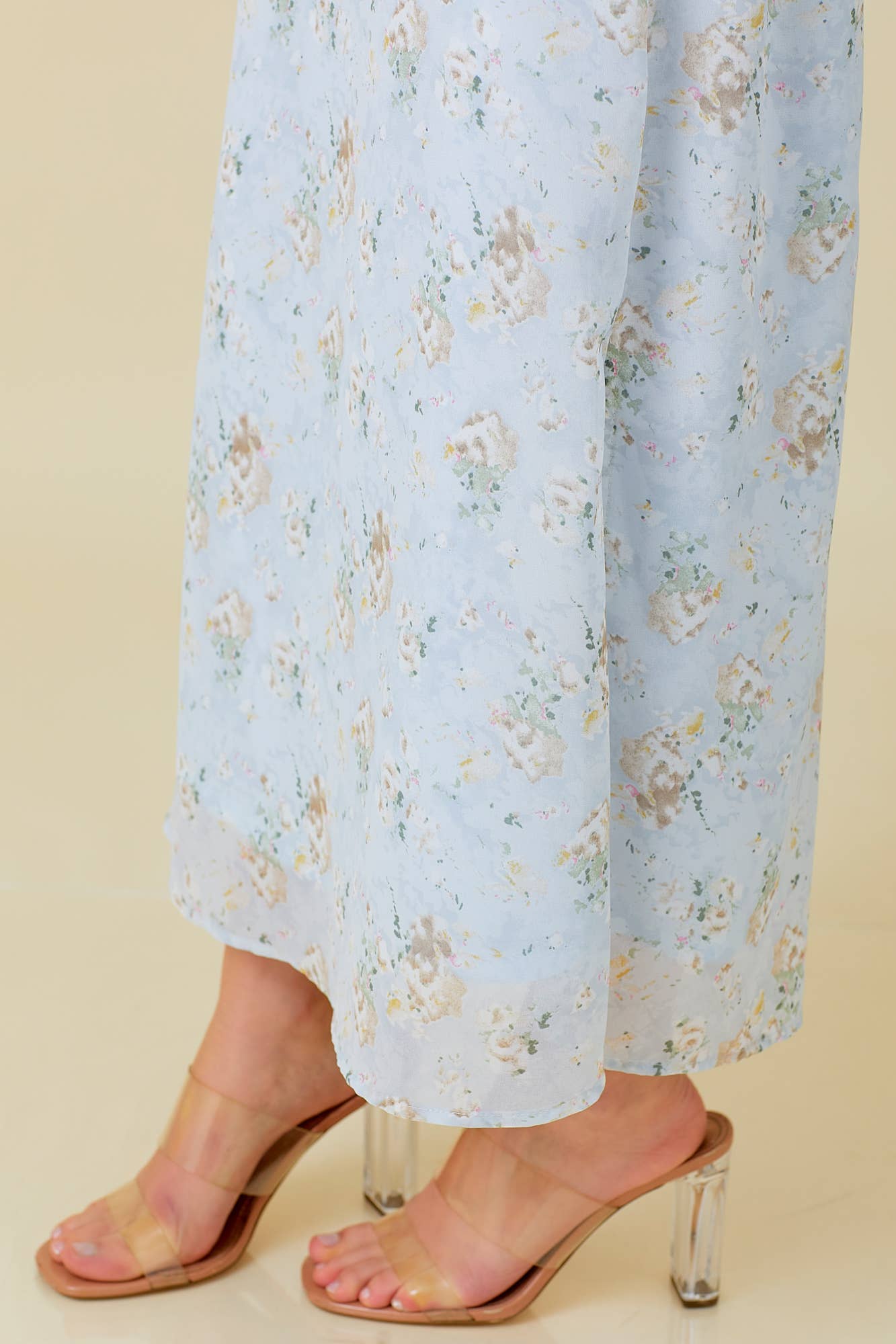 Blue Chiffon Maxi Skirt