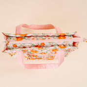 Green Floral Quilted Tote