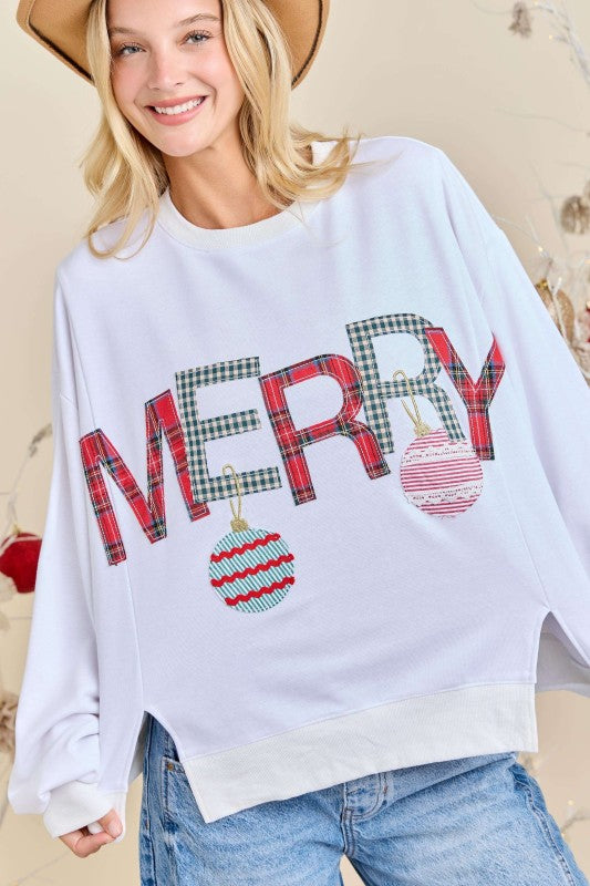 White Merry Christmas Sweatshirt