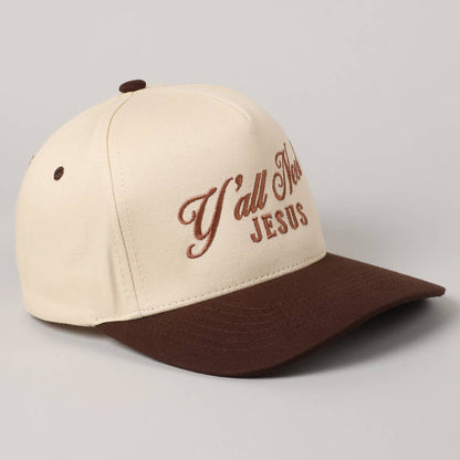 Y'all Need Jesus Embroidered Trucker Hat