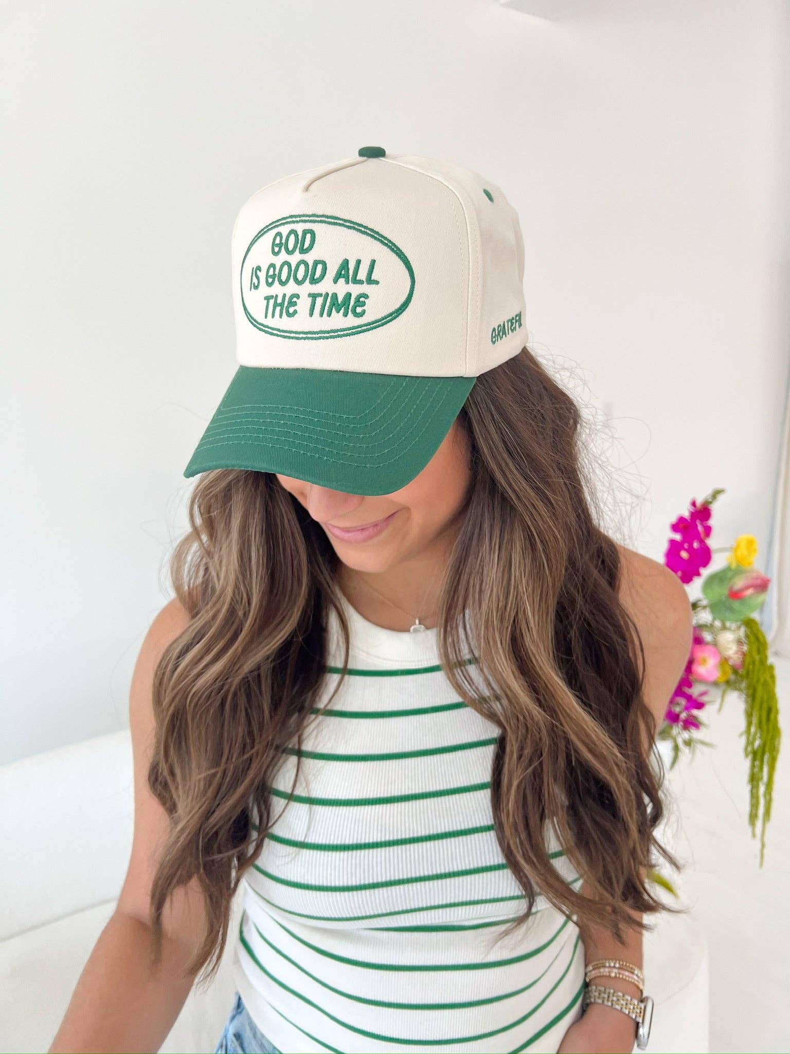Green God is Good Trucker Hat