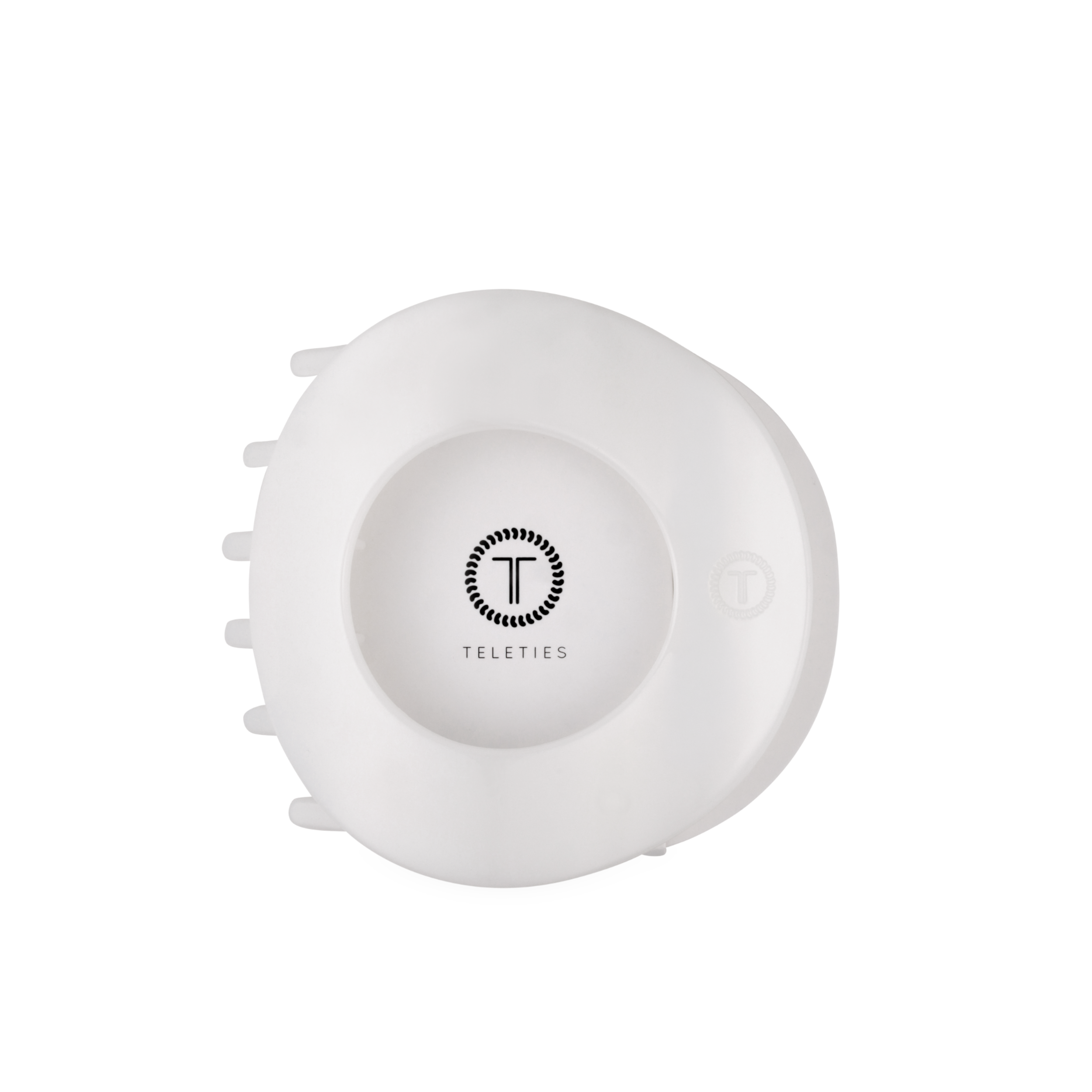 Flat Circle Hair Clip | Large | Coconut White