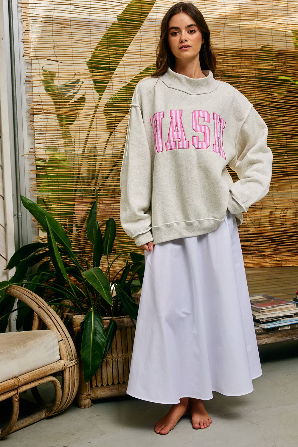 Nash Embroidered Mockneck Sweatshirt