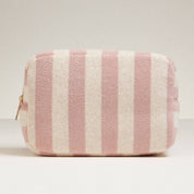 Pink Terry Fabric Striped Bag