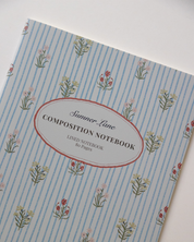 Floral Stripes Composition Notebook