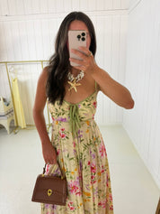Marcie Contrast Floral Maxi Dress