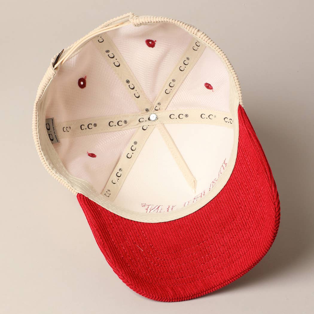 DARLIN' Corduroy Trucker Baseball Cap