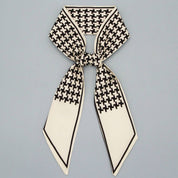 Black Letter Scarf Hair Tie Ribbon — color: black