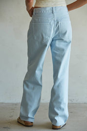 Denim Straight Leg Pants