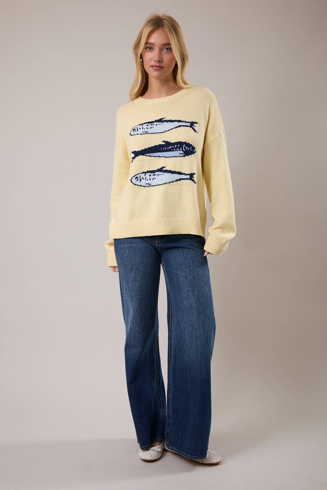 Yellow Sardines Sweater