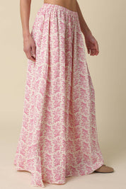 Pink Floral Maxi Skirt