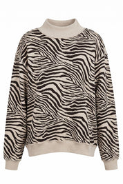 Zebra Mockneck Sweatshirt from Ninety Nine Boutique