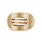 Flat Round Hair Clip | Medium | Champagne Toast — rounded oval shape and bendable teeth for a secure yet gentle hold