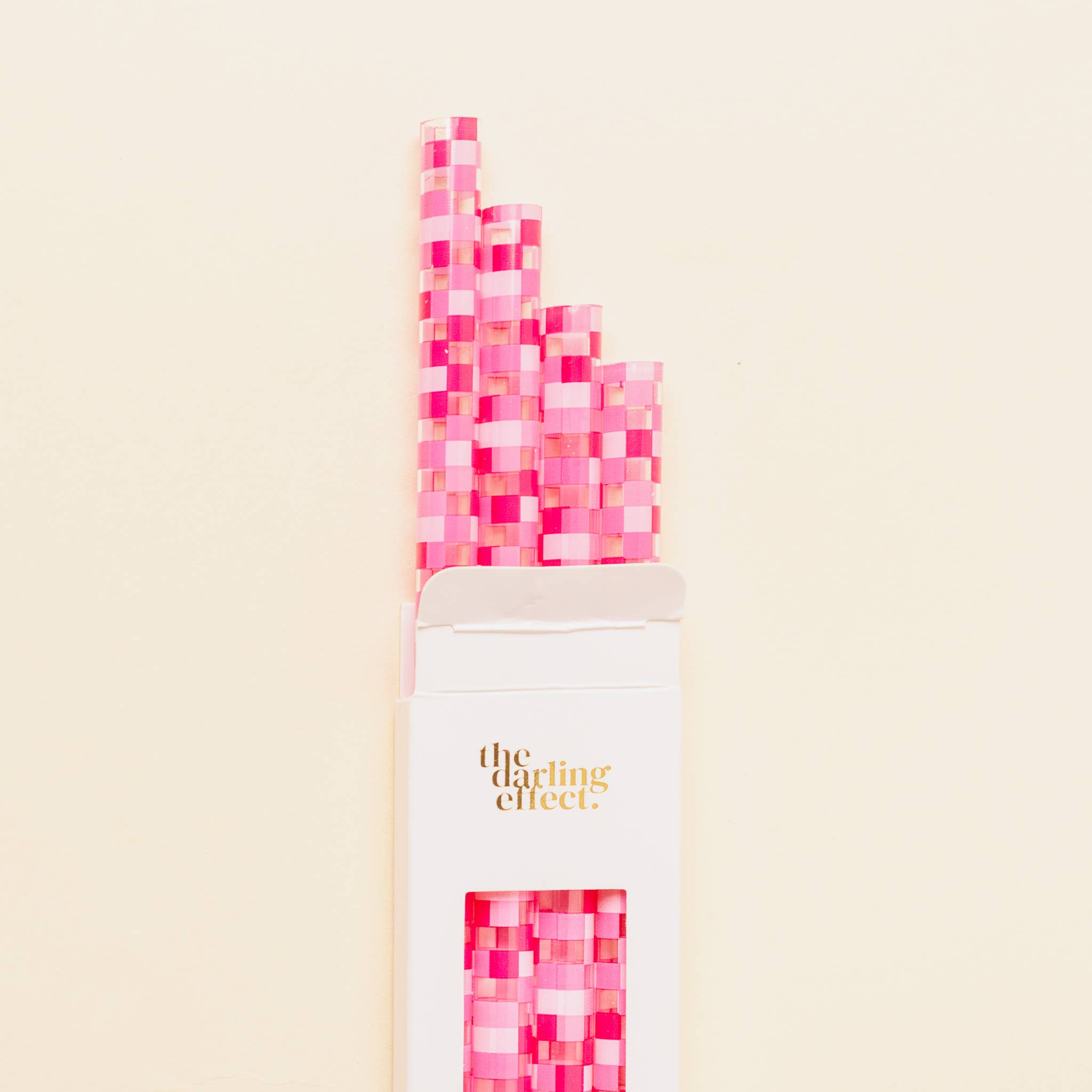 Pink Tumbler Straw Set