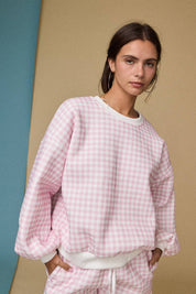 Pink Gingham Lounge Set