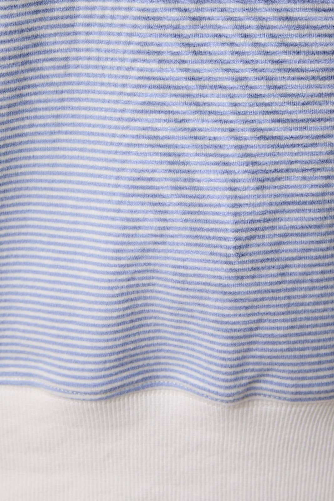 Light Blue Striped Mock Neck