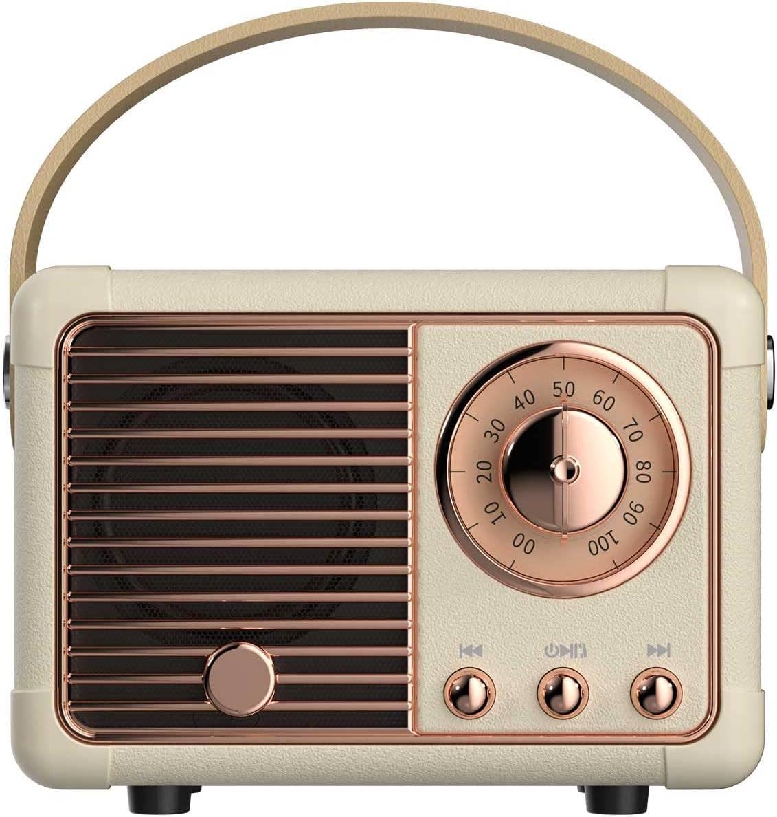 Cream Vintage Bluetooth Speaker