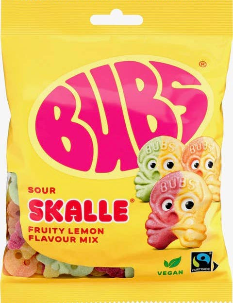 Bubs Sour Foam Skulls Swedish Candy