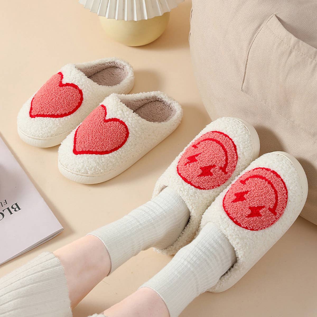 Smiley Face Slippers