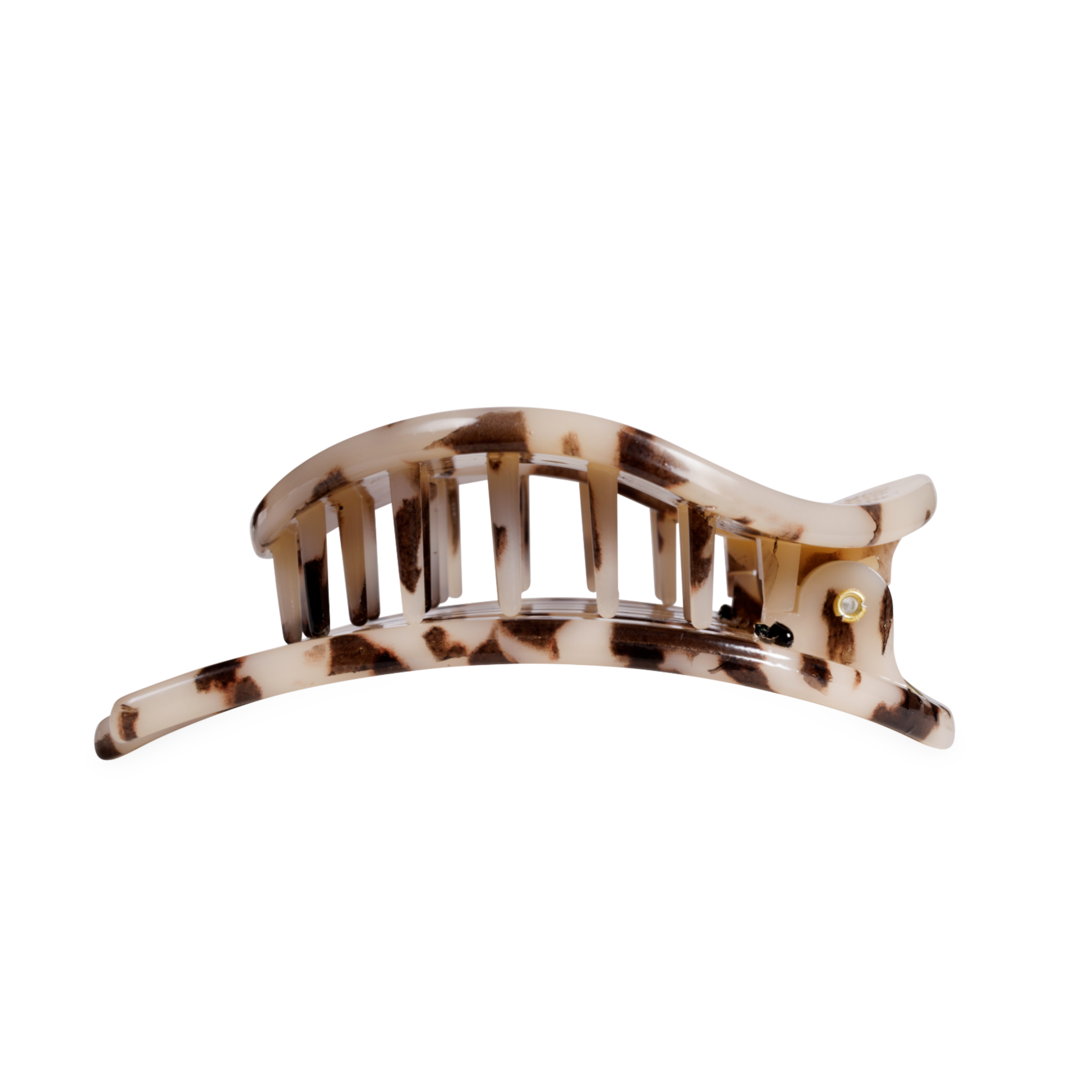 Flat Circle Hair Clip | Large | Blonde Tortoise