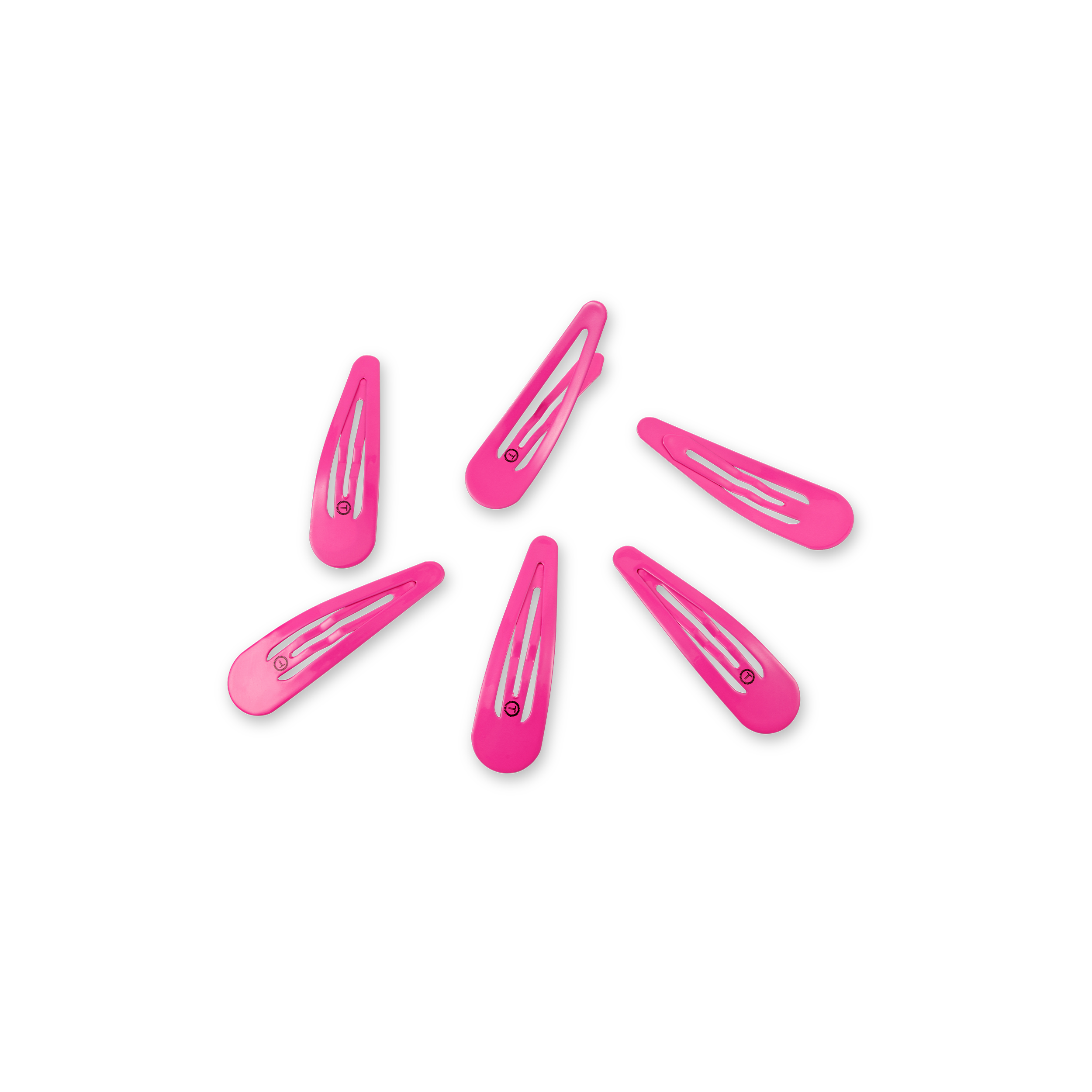 Snap Clip | 6 Count | Tropical Punch showing solid vivid hot pink
