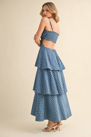 Floral Polka Dot Maxi Dress