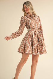 Floral Embrodiered Mini Dress