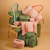 Glam & Go Quilted Cosmetic Bag-Everbloom Dusty Rose