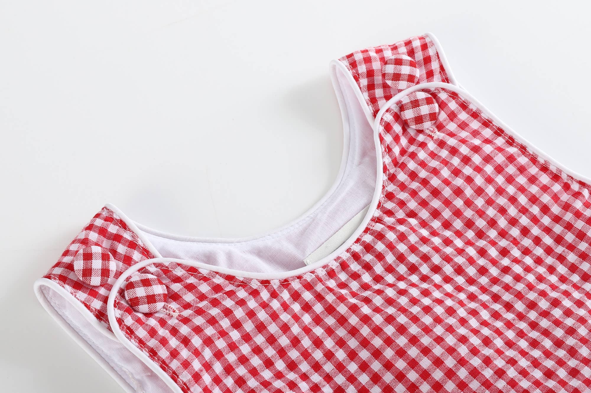 Classic Red Seersucker Baby Bubble Romper: 2T