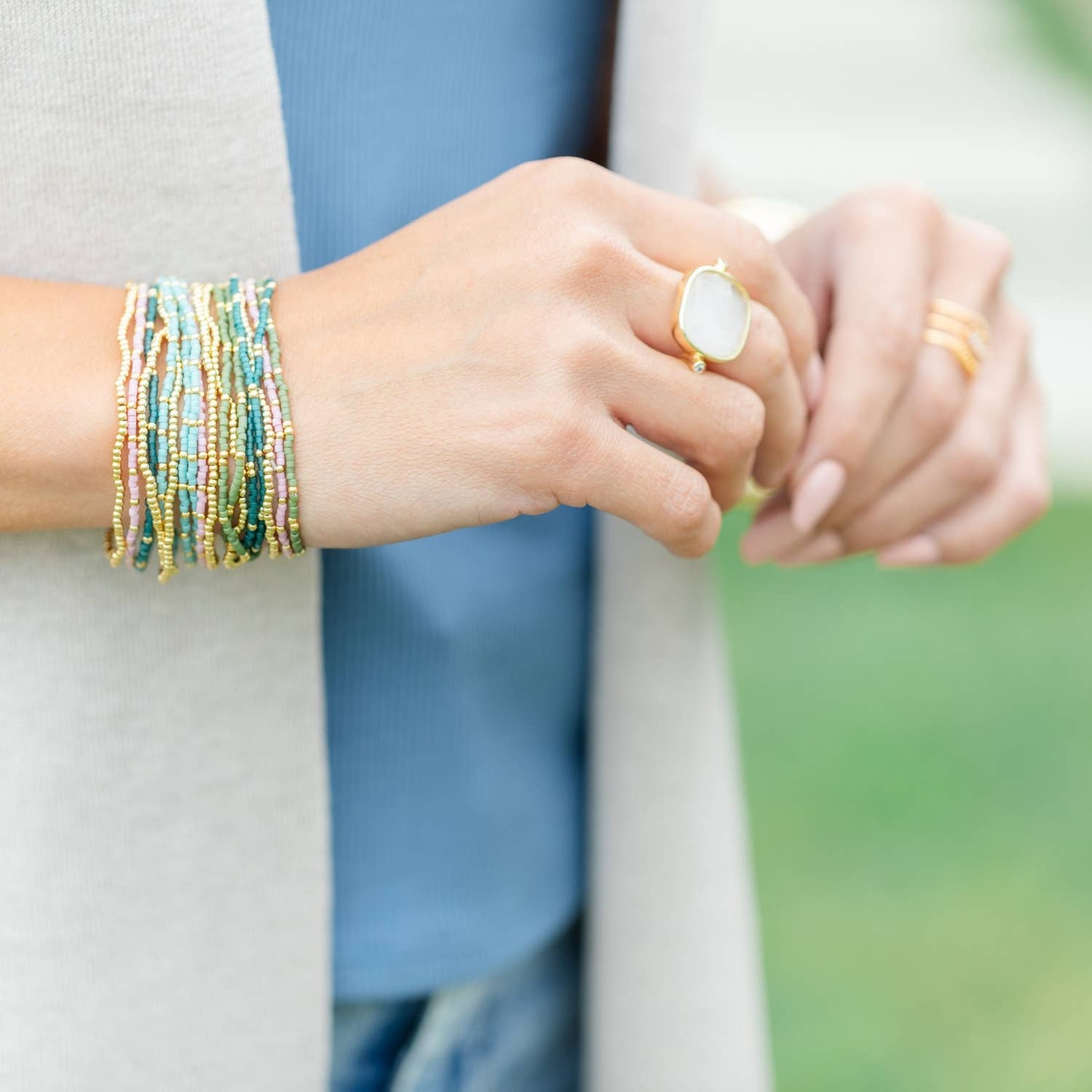 Miyuki Delica Stretch Bracelet - Assorted