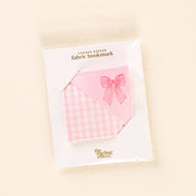 Bow Pink Corner Keeper Fabric Bookmark