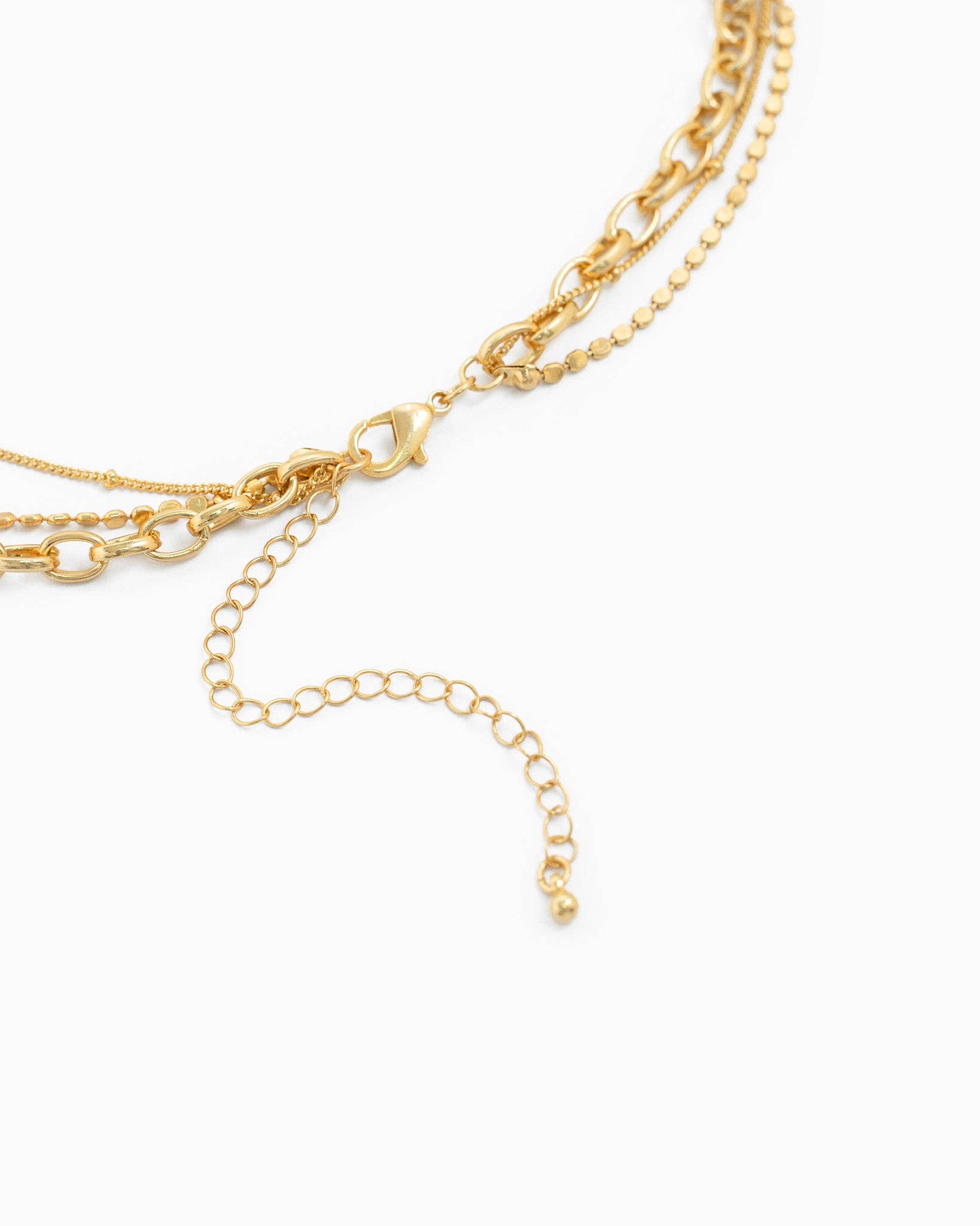 3 Layered Vintage Hammered Cross Necklace